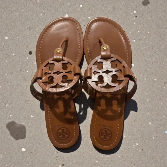 Tory Burch Brown Miller Sandals - Picture 2 of 5